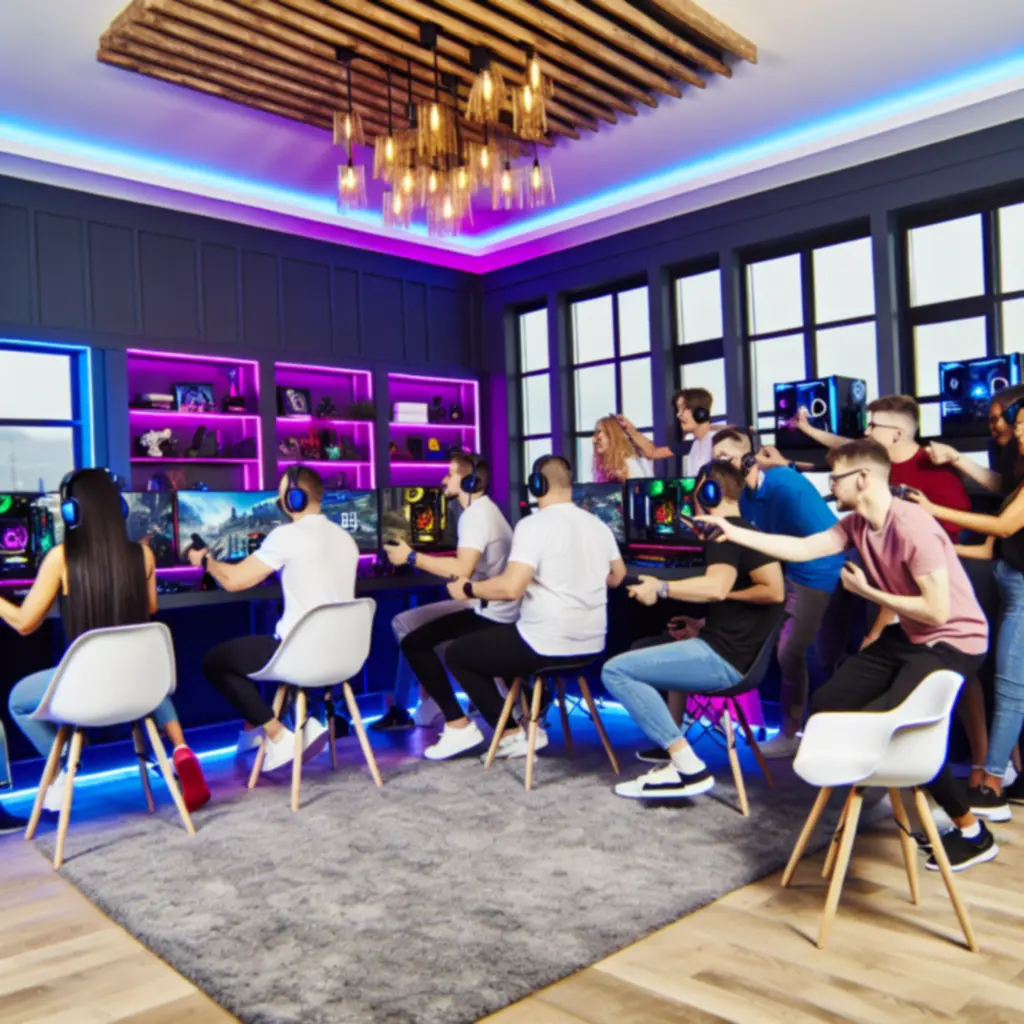 Panel z przewodnikami gamingowymi na ekranie