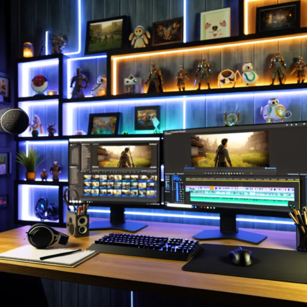 Stanowisko do nagrywania wideo-przewodników gamingowych